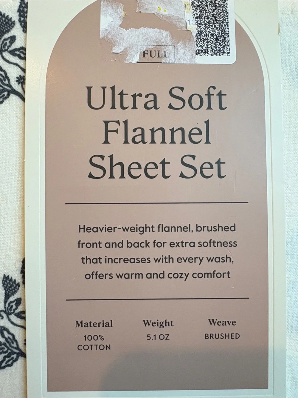 Threshold Ultra Soft Flannel Sheet Set FULL White & Blue/Gray NEW
